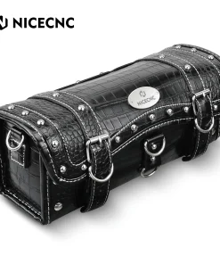 NICECNC Motorcycle Front Fork Saddle Bag Waterproof Hard Motorbike Saddlebag for Harley Davidson Touring Road King Storage Case